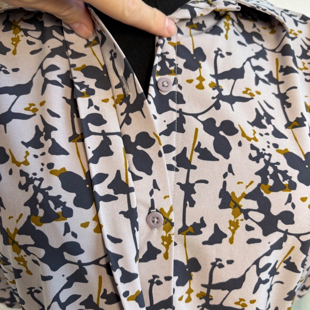 REI Co-op Sun Up Shirt Dress Grey Lilac Floral UPF 50 Medium Gorpcore Outdoor - Picture 13 of 16
